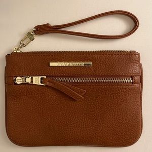 Steve Madden Brown Leather Wristlet
